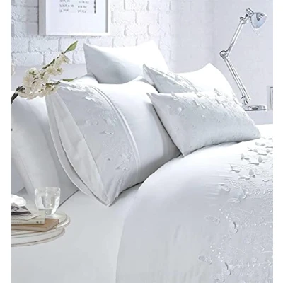 Image of Rapport Home Papillon Boudoir Cushion White, Butterfly Filled