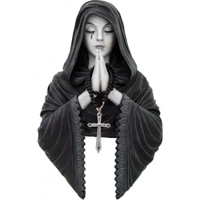 Image of Nemesis Now Gothic Prayer Wall Plaque 39cm Black, Polyresin