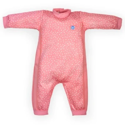 Image of Splash About Warm in One Baby Wetsuit, Pink Dotty, 3 6 Months