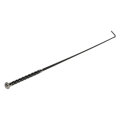 Image of Harry&#039;s Horse 34100155 Women&#039;s Dressage Whip with Leather Handle and Small Button 130 cm Black