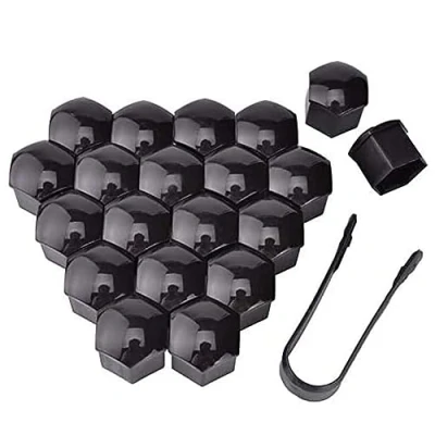 Image of for Audi A1 A2 A3 A4 A5 A6 A7 A8 Q2 Q3 Q5 Wheel Nut Bolt Head Covers Caps Car Styling,A black 19mm