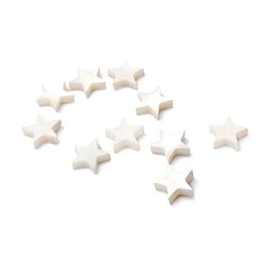 Image of Healifty 10PCS White Mother of Pearl Shell Dot Fret Inlay Dots Maker Star Shape for Guitar Fingerboard