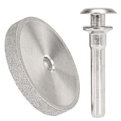 Image of 1 4/5 Inch Bench Grinding Wheel for Die Grinder Diamond Stone General Purpose Metal &amp; DIY Craft, 3/8 Arbor, 150 Grit, Carbide Drill Attachment, Pack