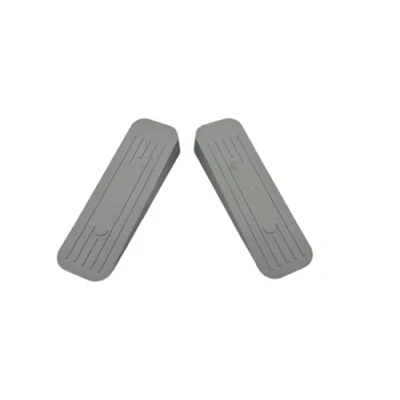 Image of UKDD® Deluxe Heavy Duty Non Slip Rubber Door Wedge Stopper, Grey