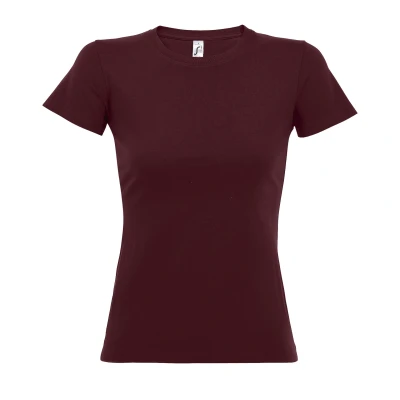 Image of SOLS Womens/Ladies Imperial Heavy Short Sleeve T Shirt (Burgundy) Size X Large