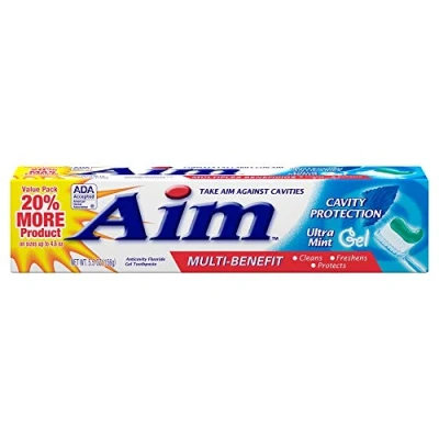 Image of Aim Cavity Protection Toothpaste Ultra Mint Gel, 5.5 Ounce, Pack of 4