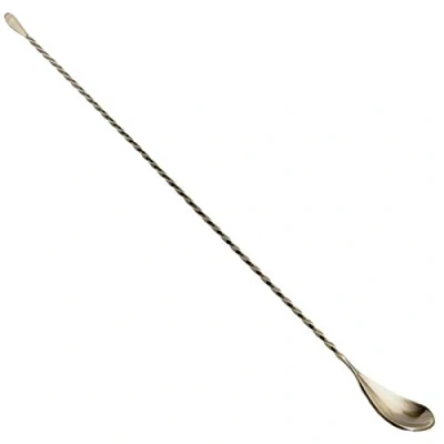 Image of Antique Brass Mixing Collinson Spoon Extra Long Bar Spoon, Barware