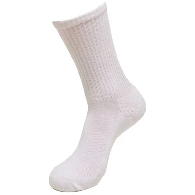 Image of Build Your Brand Crew Socks, White, 35 38