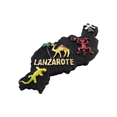Image of 3D Lanzarote Spain Refrigerator Fridge Magnet Tourist Souvenirs Handmade Resin Craft Magnetic Stickers Home Kitchen Decoration Travel Gift
