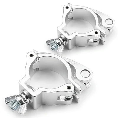 Image of beamz BC50 50 Quick Release Half Coupler Stage Lighting Truss Clamps (x2) 100kg Load Each 48 51mm Diameter