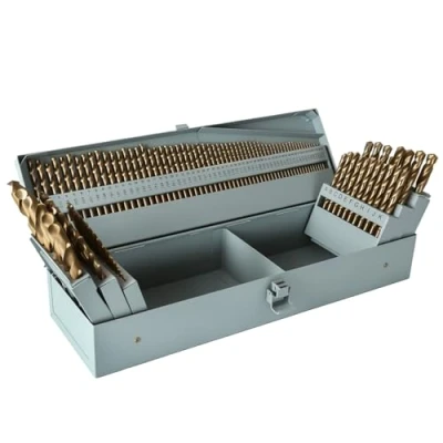 Image of COMOWARE Cobalt Drill Bit Set 115Pcs M35 High Speed Steel Twist Jobber Length for Hardened Metal, Stainless Steel, Cast Iron and Wood Plastic with Metal Indexed Storage Case, 1/16&quot; 1/2&quot;