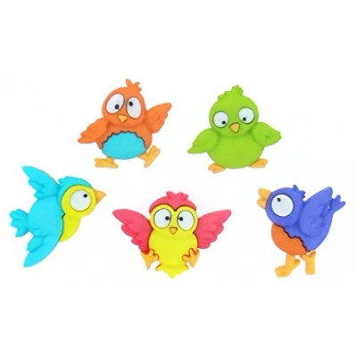 Image of Dress It Up Shaped Novelty Button Packs Bird Brain