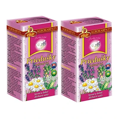 Image of Bronchial Herbal Tea Upper and Lower Respiratory System Lungs Pure Natural Grown in Europe (2 Packs, 40 Bags 80g)