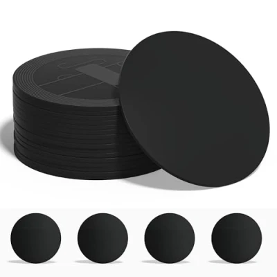 Image of 30pcs NFC Tags NTAG215 Black Cards Round 25mm(1inch) Cards, Blank 215 Coin Cards,504 Bytes Programmable,Compatible Android iPhone and Enabled Mobile Devices