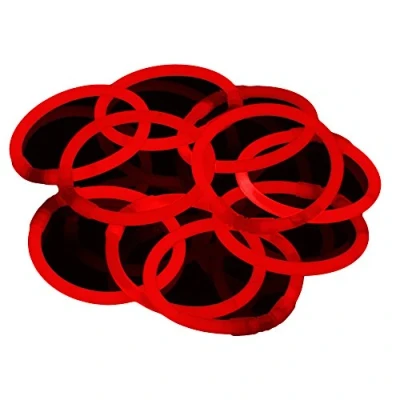 Image of The 100 Pack Premium Glowhouse Glow Stick Bracelets Individual Colours (Red)