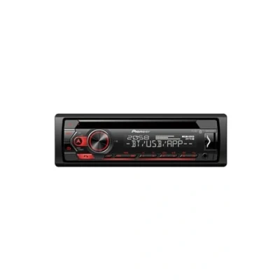 Image of Pioneer DEH S320BT 1 DIN CD Tuner with Bluetooth, USB, Spotify, Smart Sync App and compatible Android devices, red
