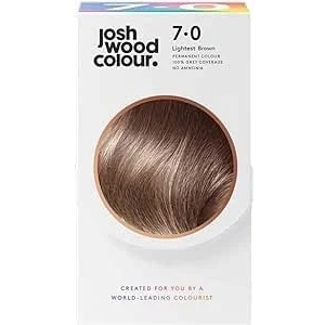 Image of Josh Wood Permanent Colour 7.0 (Lightest Brown) Celebrity approved ammonia free Leaves hair super shiny and hydrated with 100% grey coverage Natural looking Vegan