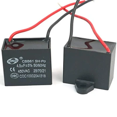 Image of DollaTek 2Pcs CBB61 4.5uF 450V AC 50/60Hz Air Conditioner Fan Motor Running Capacitor