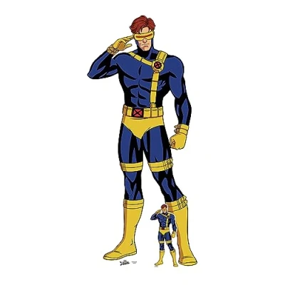 Image of Star Cutouts SC4297: Marvel Legends Cyclops X Men Lifesize Cardboard Cutout Perfect for Fans, Parties, and Events Height 183cm