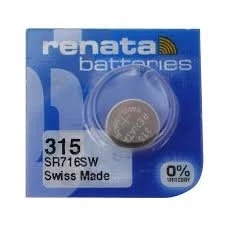 Image of Renata One (1) X 315 SR716SW SB AT Silver Oxide Watch Battery 1.55v Blister Packed