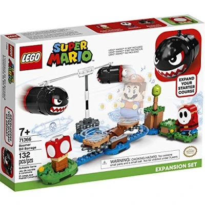 Image of LEGO Super Mario Boomer Bill Barrage Expansion Set 71366 Building Kit; Toy for Kids to Add Their Adventures with Starter Course (71360) Playset, New 2020 (132 Pieces)