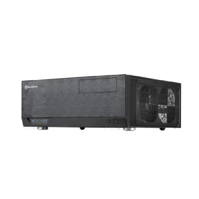 Image of SilverStone SST GD09B Grandia HTPC ATX Computer Case, Silent High Airflow Performance, black