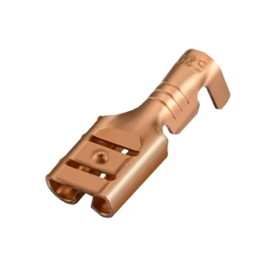 Image of Heschen female spade quick splice crimp terminals 6.3mm connector non insulated 100 pcs