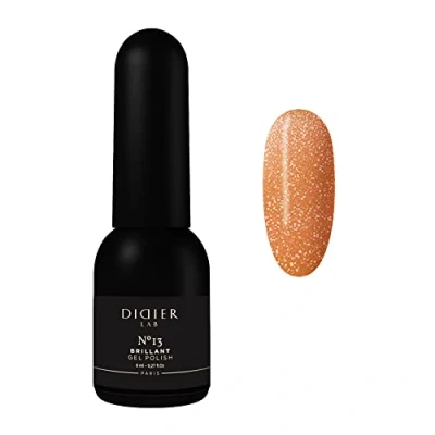 Image of Didier Lab Premium UV Gel Nail Polish Brillant No. 13 Varnish Art Long Lasting High Gloss Wear Orange Nails Glitter Rich Pigment