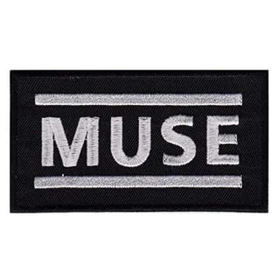 Image of Hotrodspirit Muse Group Black and White Pop Rock Patch 9 x 5 cm Iron On