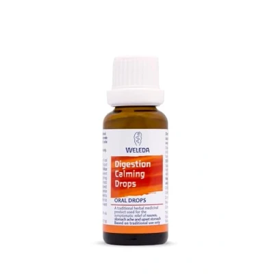 Image of Weleda Digestion Calming Drops, Nausea, Stomach Ache &amp; Cramps, Upset Stomach, Traditional Herbal Medicinal Product, Vegan, 25ml