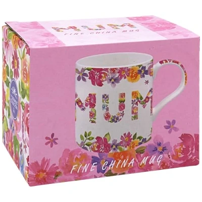 Image of The Leonardo Collection Jennifer Rose Gallery Mum Mug Elegant Coffee for Tea &amp; Fine China Home Office Stylish Gift Cup Daily Use Special Occasion