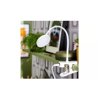 Image of Mopsa Clip Lamp Attach to A Shelf, Desk, Or Whatever&#039;s Lying Around, The Strong Ssturdy Grip Means It Stays Firmly in Place White