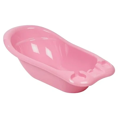 Image of URBNLIVING 100L Sindi Plastic Travel Portable Newborn Toddler Baby Bath Seat Tub (Pink)