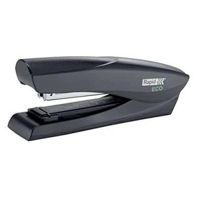 Image of Rapid Eco Full Strip Stapler, Size Heavy Duty Stapler Made Using Recycled Plastic, For Home, Office Or School Use, Conscious Stationery Range, Black, 24812301