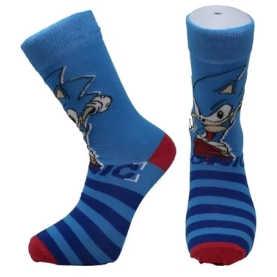 Image of Budget Gifts Sonic Mens Calf Socks Size 6 11