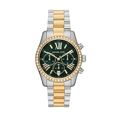 Image of Michael Kors Lexington LUX Chronograph watch silvercoloured/goldcoloured, Women&#039;s, Size: One Size, Silver coloured/gold coloured