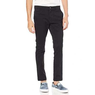Image of Amazon Essentials Men&#039;s Skinny Fit Casual Stretch Chino Trouser, Black, 33W / 28L