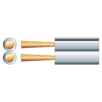 Image of 100m White OFC Oxygen Free Copper Loud Audio/Speaker Cable 2x 0.75mm²