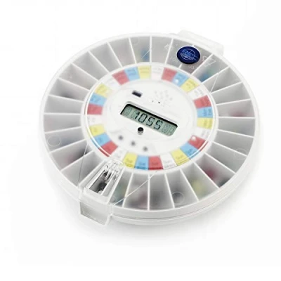 Image of Pivotell® Advance Clear Lid Automatic Pill Dispenser with 24 Alarms Enhanced Security Technology trusted by the NHS to help Dementia, Alzheimer&#039;s &amp; Elderly Patients remember take their medication