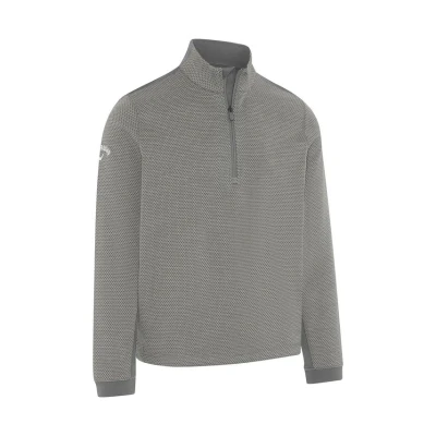 Image of Callaway Golf Mens Hex Fleece Sweater Medium Grey Heather L