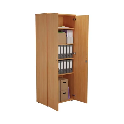 Image of First FF Wooden Storage Cupboard 2000mm Beech KF820994