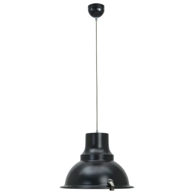 Image of Parade Dome Pendant Ceiling Lights Black Matt, Glass Metal