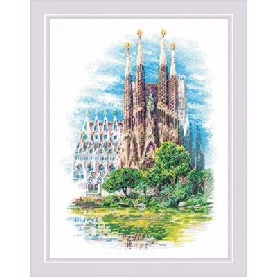 Image of RIOLIS Counted Cross Stitch Kit 11.75&quot;X15.75&quot; Sagrada Familia (14 Count)