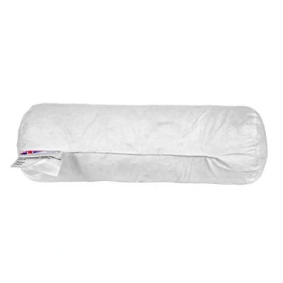Image of HOMESCAPES Duck Feather Bolster Cushion Pad 40 x 15 cm (16 6) Inner Insert Filler with 100% Cotton Down Proof Cover Machine Washable