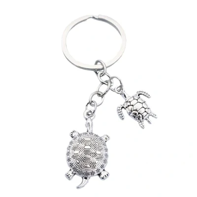Image of INSTITIZER Turtle Key Chain Marine Animal Pendant Keyring Cute Lovely Tortoise Shape Keychain Charm for Purse Backpack Handbag Mobile Phone Jewelry Accessory