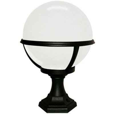 Image of Glenbeigh 1 Light Outdoor Pedestal Lantern Black IP44, E27