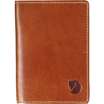 Image of Fjallraven 77363 249 Leather Passport Cover Accessories for Bags Unisex Cognac Size One
