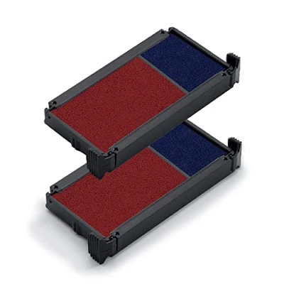 Image of Trodat Replacement Ink Pads 6/4912/2 Pack of 2 Red/Blue for the Office Printy , 56x7x27mm