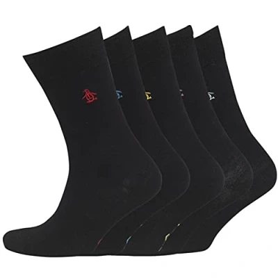 Image of Original Penguin Mens 5 Pack Socks &gt; UK 7 11 EU 41 46