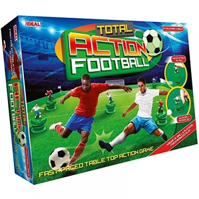 Image of IDEAL Total action Football: Fast paced table top football game! Family Games For 2 4 Players Ages 6+